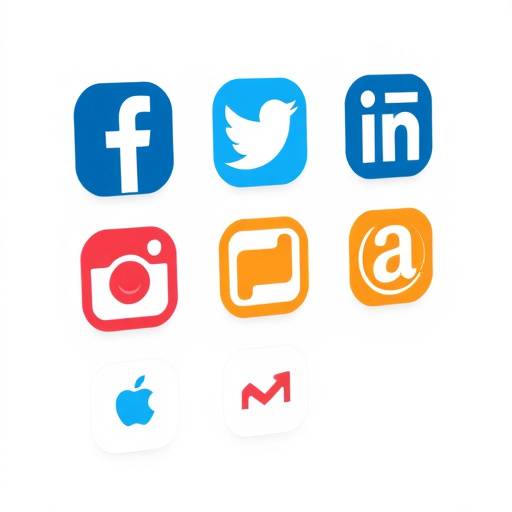Iconos de redes sociales y servicios de an&aacute;lisis, representando la integraci&oacute;n de terceros en un sitio web