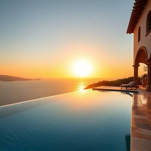 Impresionante villa de lujo con piscina y vistas al mar en la costa espa&ntilde;ola.